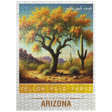puzzleplate State Trees Series: Arizona, Yellow Palo Verde 500 Jigsaw Puzzle