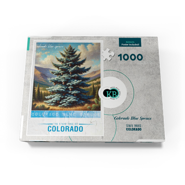 State Trees Series: Colorado, Colorado Blue Spruce 1000 Jigsaw Puzzle box view3