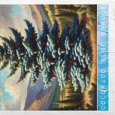 State Trees Series: Colorado, Colorado Blue Spruce 1000 Jigsaw Puzzle 3D Modell