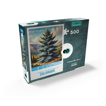 State Trees Series: Colorado, Colorado Blue Spruce 500 Jigsaw Puzzle box view2
