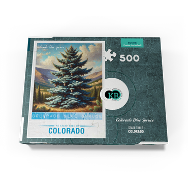 State Trees Series: Colorado, Colorado Blue Spruce 500 Jigsaw Puzzle box view3