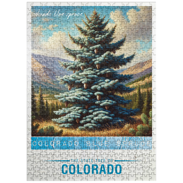 puzzleplate State Trees Series: Colorado, Colorado Blue Spruce 500 Jigsaw Puzzle