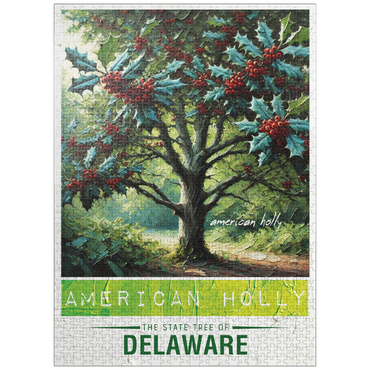 puzzleplate State Trees Series: Delaware, American Holly 1000 Jigsaw Puzzle