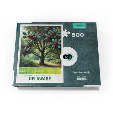 State Trees Series: Delaware, American Holly 500 Jigsaw Puzzle box view3