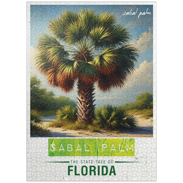 puzzleplate State Trees Series: Florida, Sabal Palm 1000 Jigsaw Puzzle