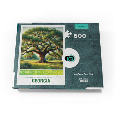 State Trees Series: Georgia, Southern Live Oak 500 Jigsaw Puzzle box view3