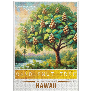 puzzleplate State Trees Series: Hawaii, Candlenut Tree 1000 Jigsaw Puzzle