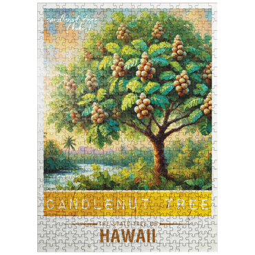puzzleplate State Trees Series: Hawaii, Candlenut Tree 500 Jigsaw Puzzle
