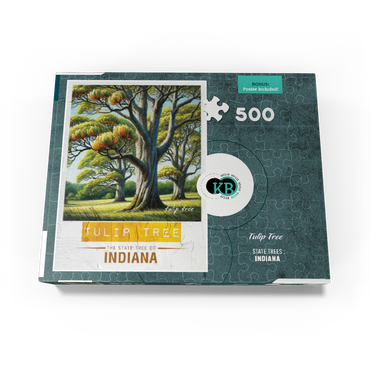 State Trees Series: Indiana, Tulip Tree 500 Jigsaw Puzzle box view3