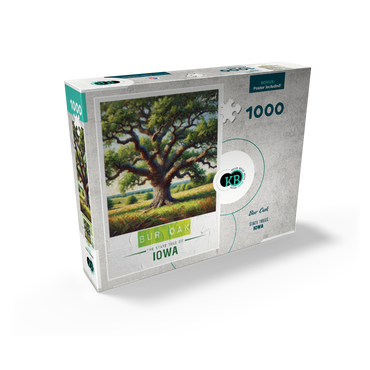 State Trees Series: Iowa, Bur Oak 1000 Jigsaw Puzzle box view2