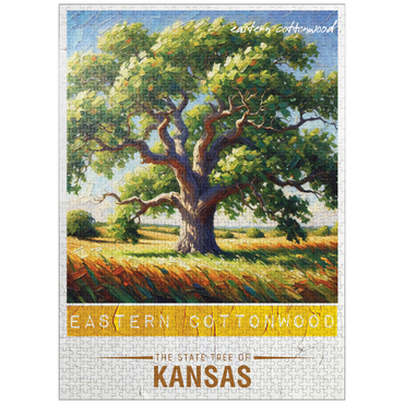 puzzleplate State Trees Series: Kansas, Eastern Cottonwood 1000 Jigsaw Puzzle