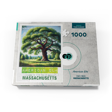 State Trees Series: Massachusetts, American Elm 1000 Jigsaw Puzzle box view3