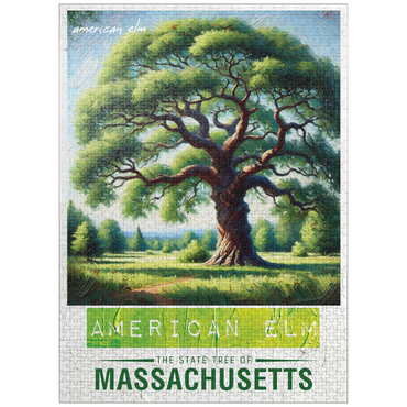 puzzleplate State Trees Series: Massachusetts, American Elm 1000 Jigsaw Puzzle