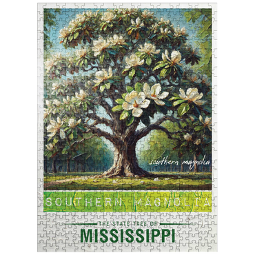 puzzleplate State Trees Series: Mississippi, Southern Magnolia 500 Jigsaw Puzzle