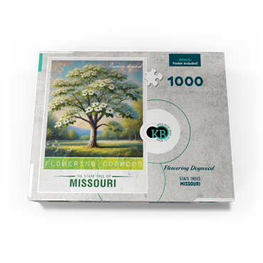 State Trees Series: Missouri, Flowering Dogwood 1000 Jigsaw Puzzle box view3