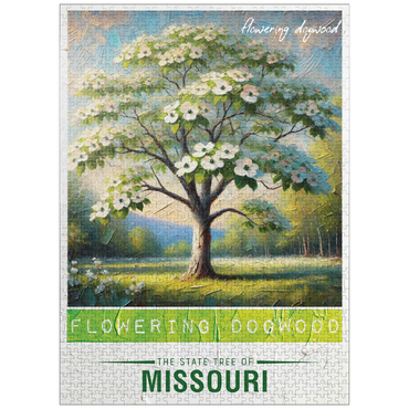 puzzleplate State Trees Series: Missouri, Flowering Dogwood 1000 Jigsaw Puzzle