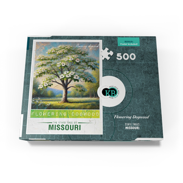 State Trees Series: Missouri, Flowering Dogwood 500 Jigsaw Puzzle box view3