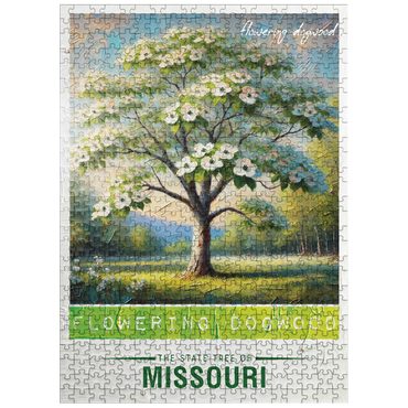puzzleplate State Trees Series: Missouri, Flowering Dogwood 500 Jigsaw Puzzle