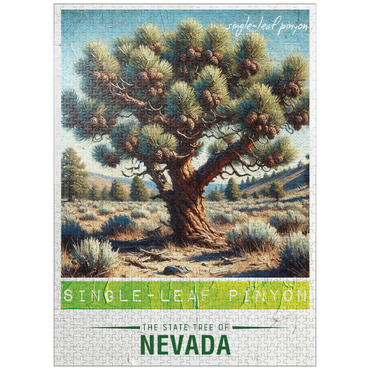puzzleplate State Trees Series: Nevada, Single-Leaf Pinyon 1000 Jigsaw Puzzle
