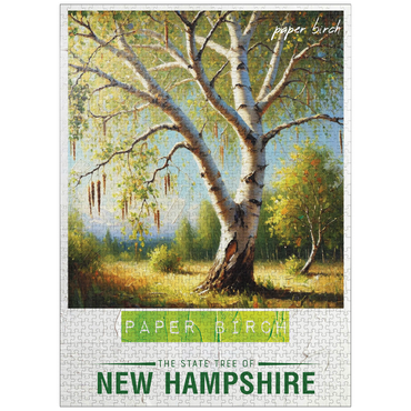 puzzleplate State Trees Series: New Hampshire, Paper Birch 1000 Jigsaw Puzzle