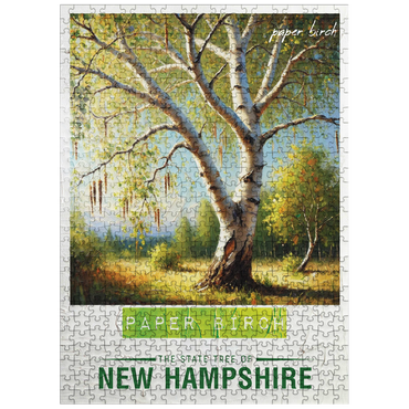 puzzleplate State Trees Series: New Hampshire, Paper Birch 500 Jigsaw Puzzle
