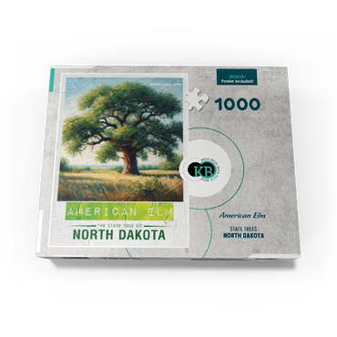 State Trees Series: North Dakota, American Elm 1000 Jigsaw Puzzle box view3