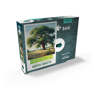 State Trees Series: North Dakota, American Elm 500 Jigsaw Puzzle box view2