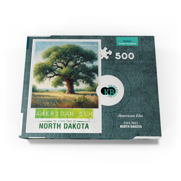 State Trees Series: North Dakota, American Elm 500 Jigsaw Puzzle box view3