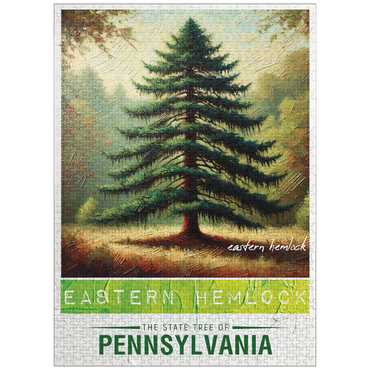 puzzleplate State Trees Series: Pennsylvania, Eastern Hemlock 1000 Jigsaw Puzzle