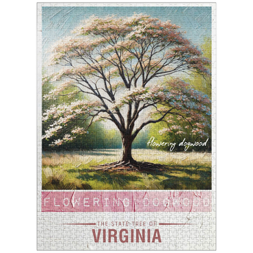 puzzleplate State Trees Series: Virginia, Flowering Dogwood 1000 Jigsaw Puzzle