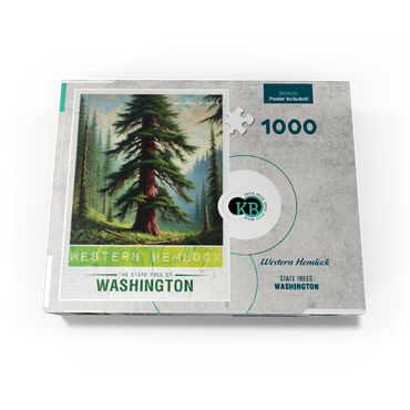State Trees Series: Washington, Western Hemlock 1000 Jigsaw Puzzle box view3