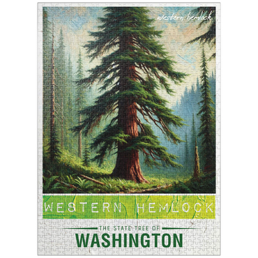 puzzleplate State Trees Series: Washington, Western Hemlock 1000 Jigsaw Puzzle