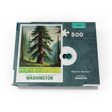 State Trees Series: Washington, Western Hemlock 500 Jigsaw Puzzle box view3