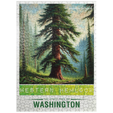 puzzleplate State Trees Series: Washington, Western Hemlock 500 Jigsaw Puzzle