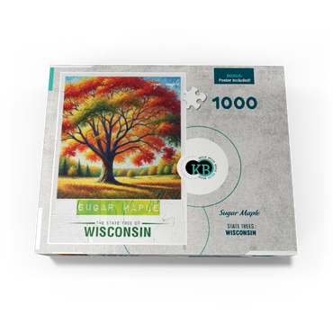 State Trees Series: Wisconsin, Sugar Maple 1000 Jigsaw Puzzle box view3