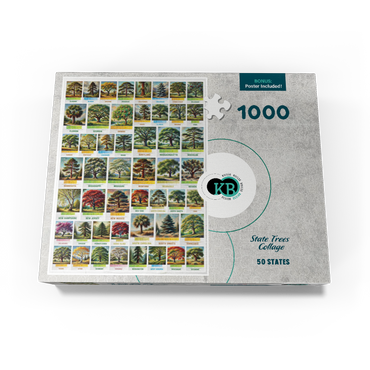 Collage: 50 State Trees Poster, vol.1 1000 Jigsaw Puzzle box view3