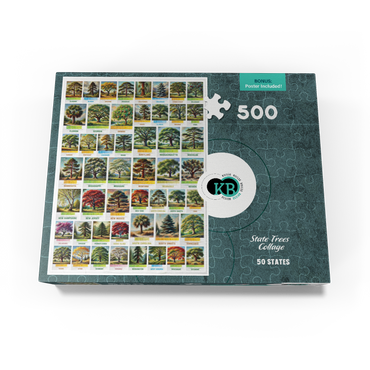 Collage: 50 State Trees Poster, vol.1 500 Jigsaw Puzzle box view3