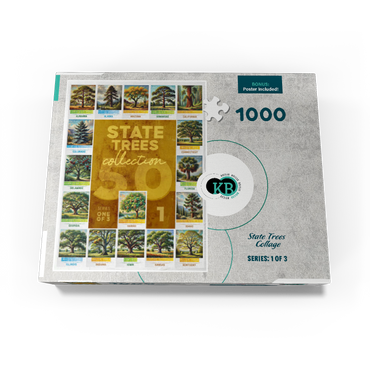 State Trees Series: 50 State Trees Collage, Part 1 of 3 1000 Jigsaw Puzzle box view3