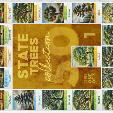 State Trees Series: 50 State Trees Collage, Part 1 of 3 1000 Jigsaw Puzzle 3D Modell