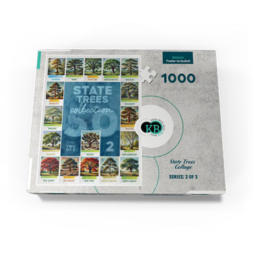 State Trees Series: 50 State Trees Collage, Part 2 of 3 1000 Jigsaw Puzzle box view3