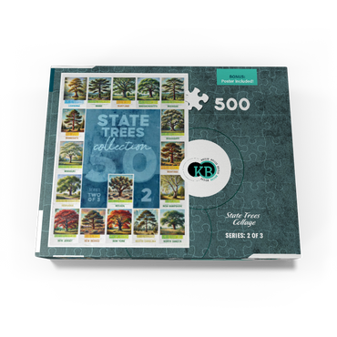 State Trees Series: 50 State Trees Collage, Part 2 of 3 500 Jigsaw Puzzle box view3