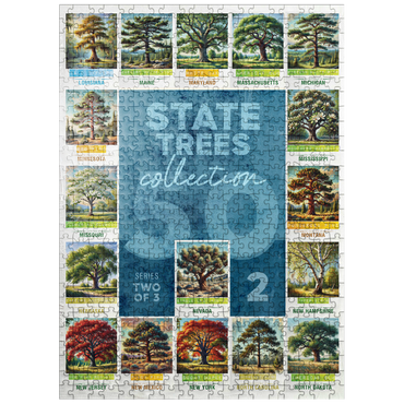 puzzleplate State Trees Series: 50 State Trees Collage, Part 2 of 3 500 Jigsaw Puzzle
