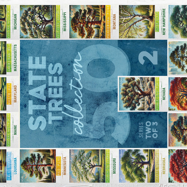 State Trees Series: 50 State Trees Collage, Part 2 of 3 500 Jigsaw Puzzle 3D Modell