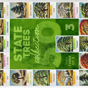 State Trees Series: 50 State Trees Collage, Part 3 of 3 1000 Jigsaw Puzzle 3D Modell