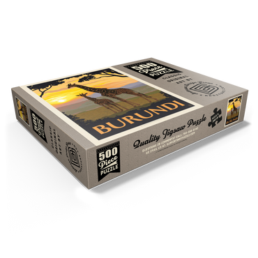 Burundi, Africa, Vintage Poster 500 Jigsaw Puzzle box view1