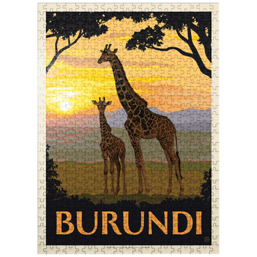 puzzleplate Burundi, Africa, Vintage Poster 500 Jigsaw Puzzle