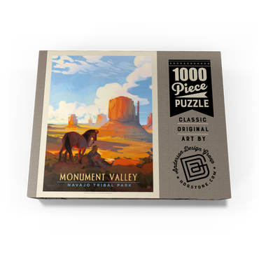 Monument Valley Navajo Tribal Park: Magical Moment, Vintage Poster 1000 Jigsaw Puzzle box view3