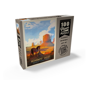 Monument Valley Navajo Tribal Park: Magical Moment, Vintage Poster 100 Jigsaw Puzzle box view2
