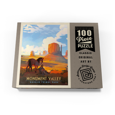 Monument Valley Navajo Tribal Park: Magical Moment, Vintage Poster 100 Jigsaw Puzzle box view3