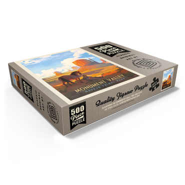 Monument Valley Navajo Tribal Park: Magical Moment, Vintage Poster 500 Jigsaw Puzzle box view1